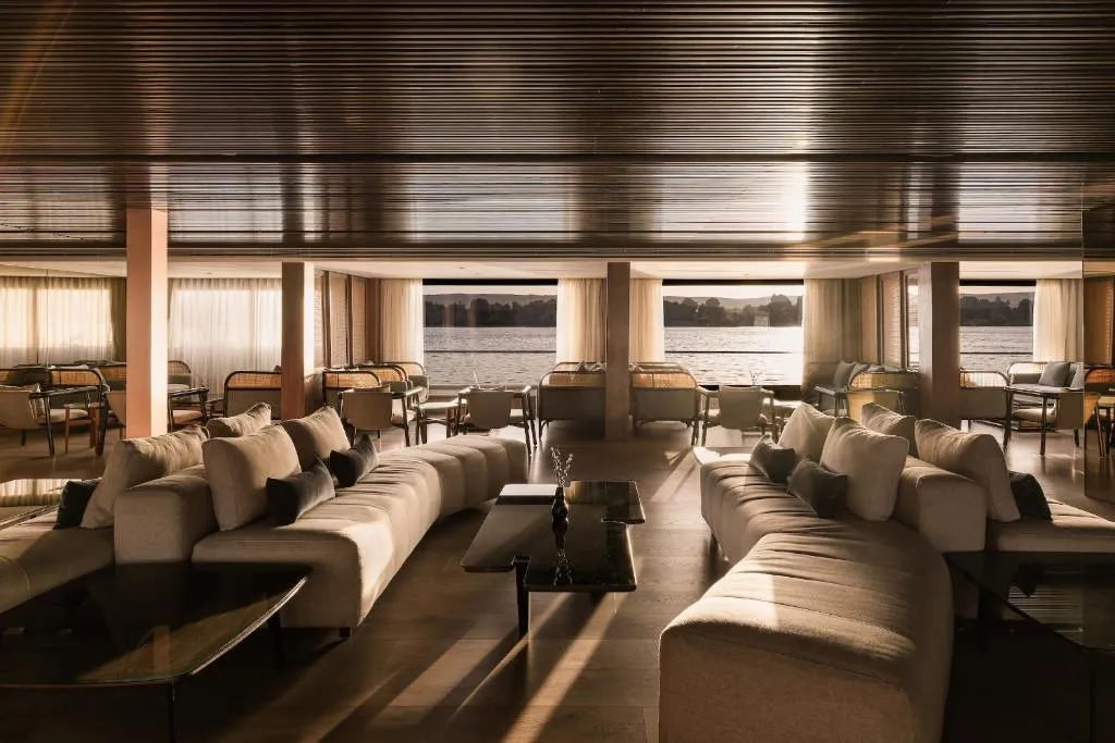 Lounge aboard the Historia The Boutique Nile Cruise Nile cruise